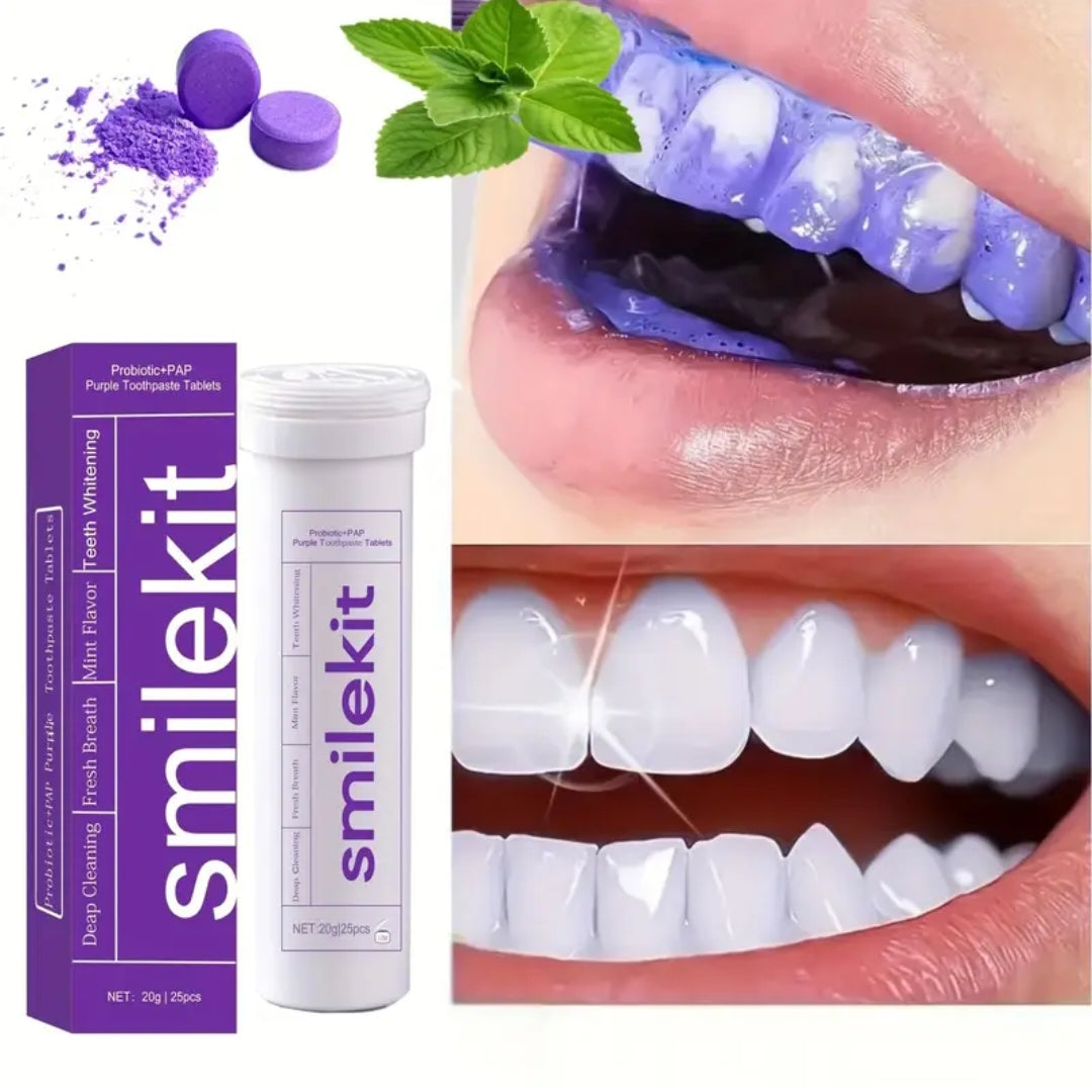 Whitening toothpaste tablets