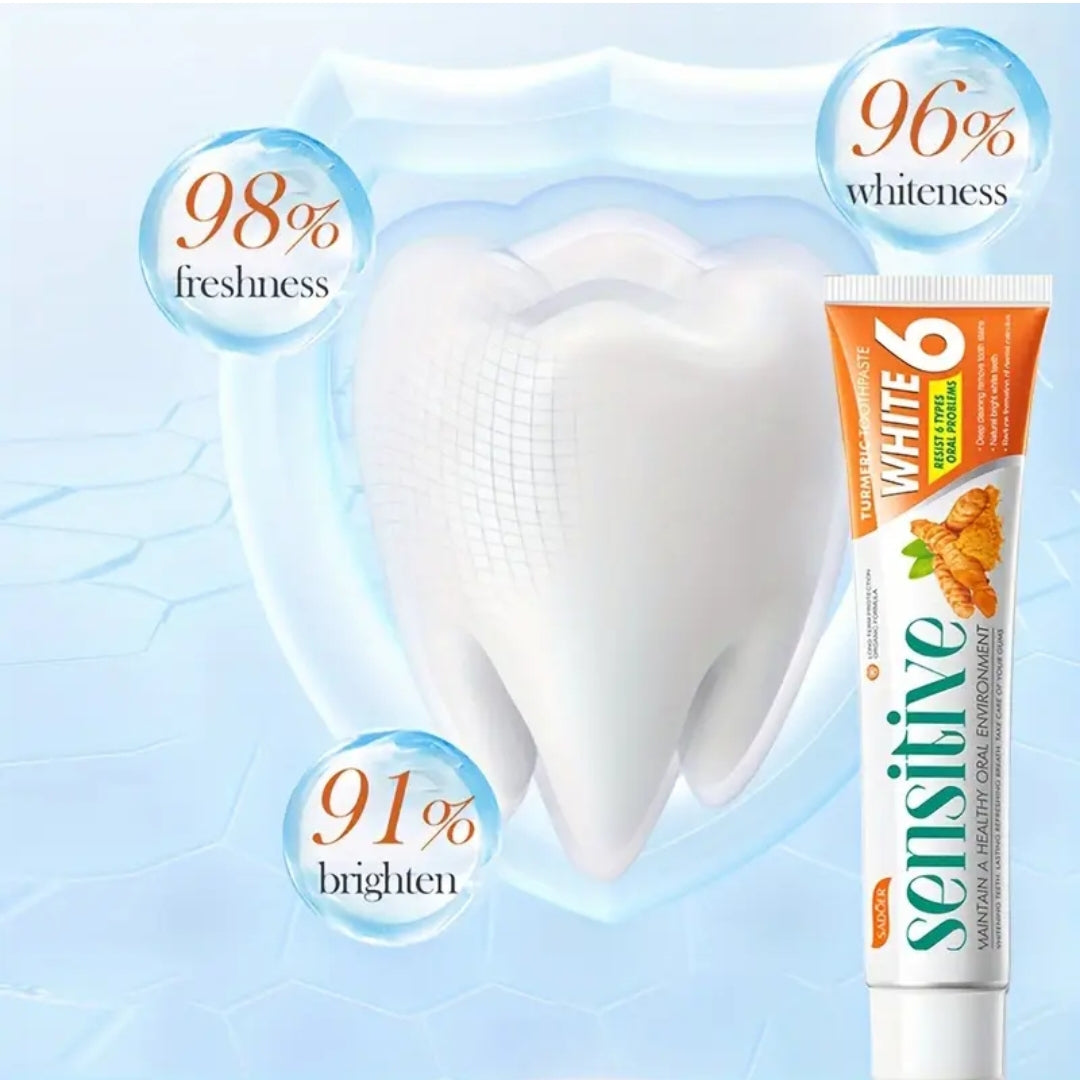 Two Pieces of Turmeric Toothpaste