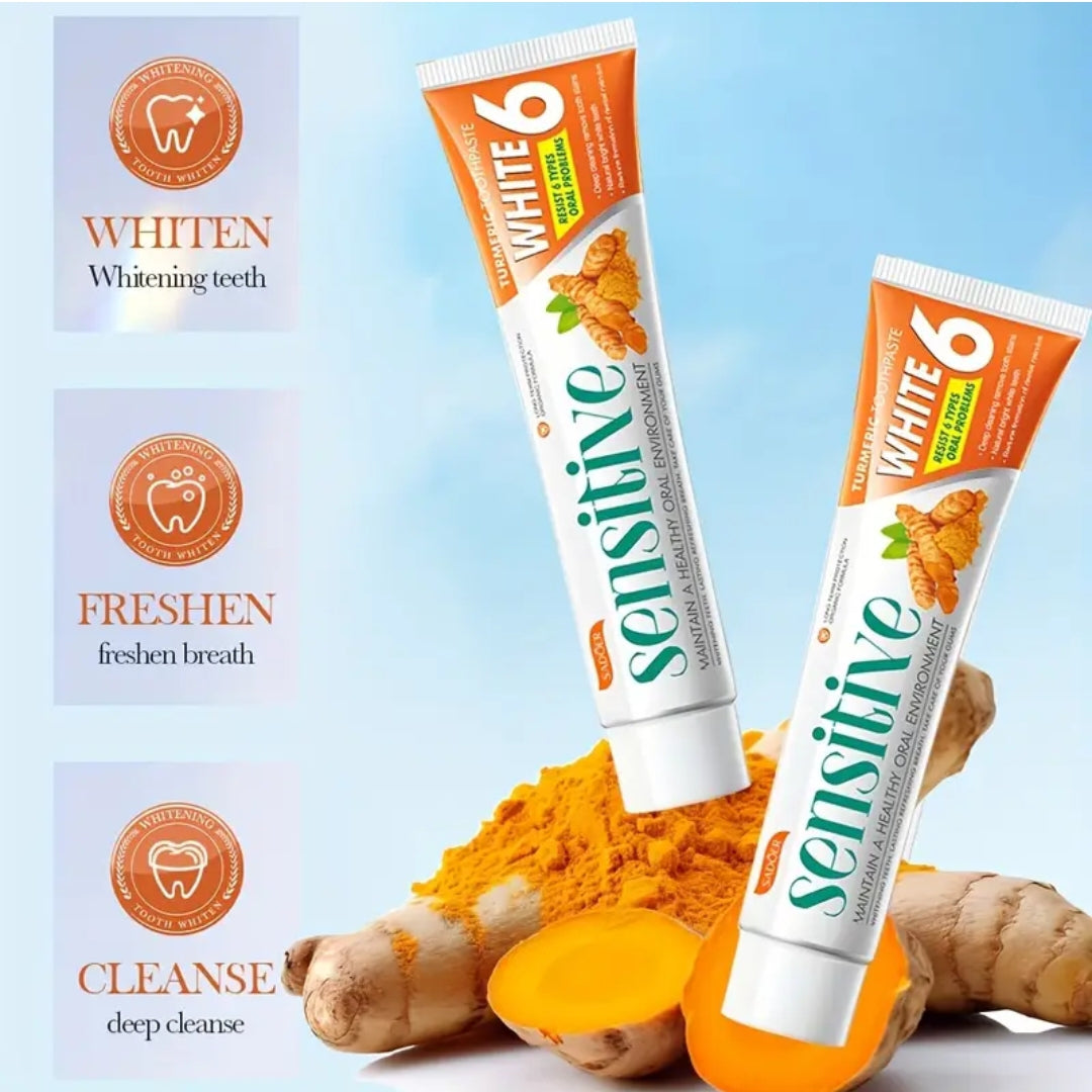 Two Pieces of Turmeric Toothpaste