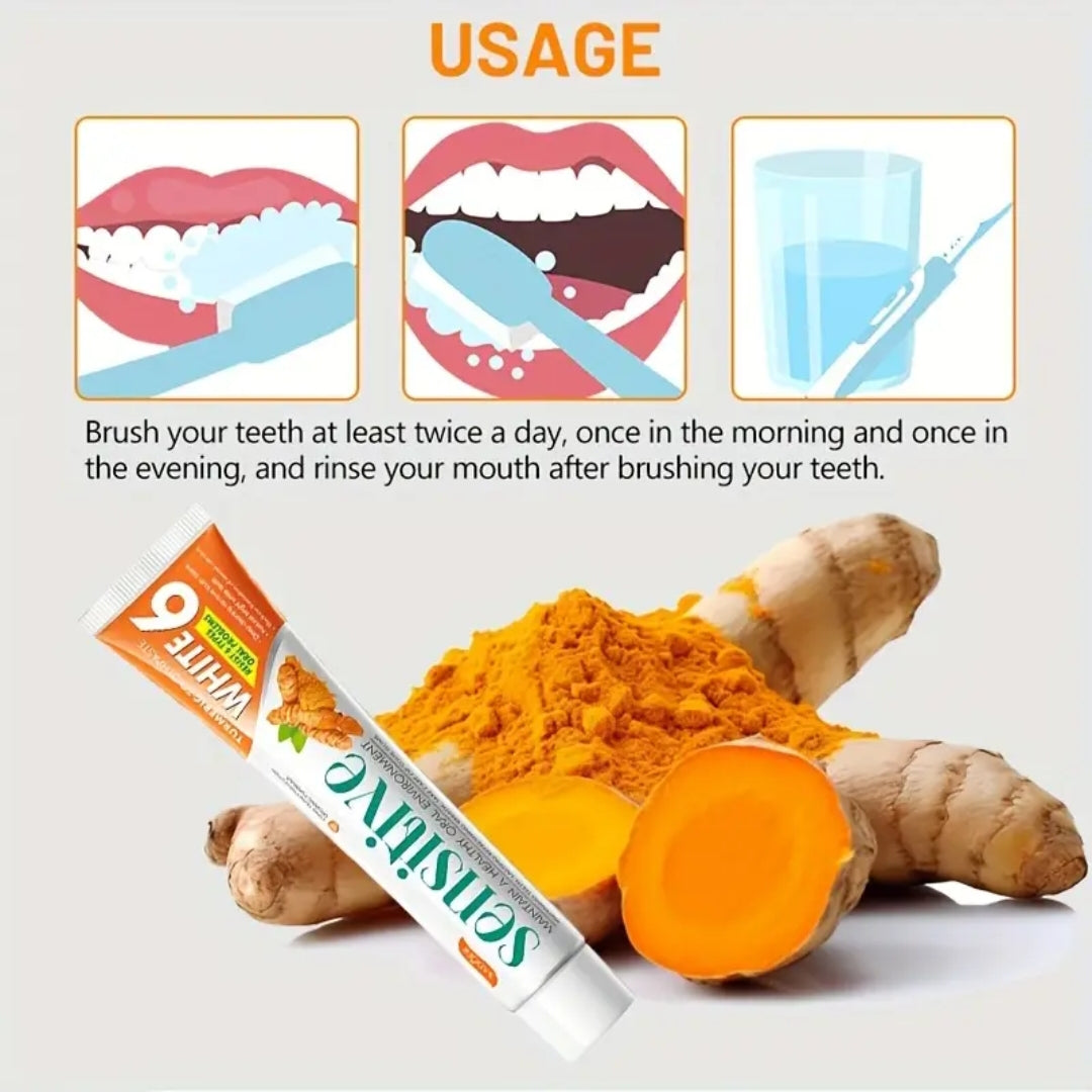 Two Pieces of Turmeric Toothpaste